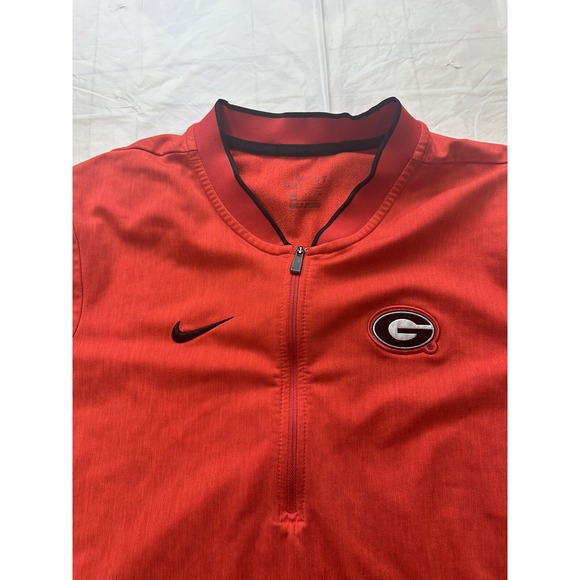 Georgia Bulldogs Red Nike Dri-fit Pullover Quarter Zip Small - Picture 2 of 7